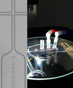 Experimental desktop microfluidic device
